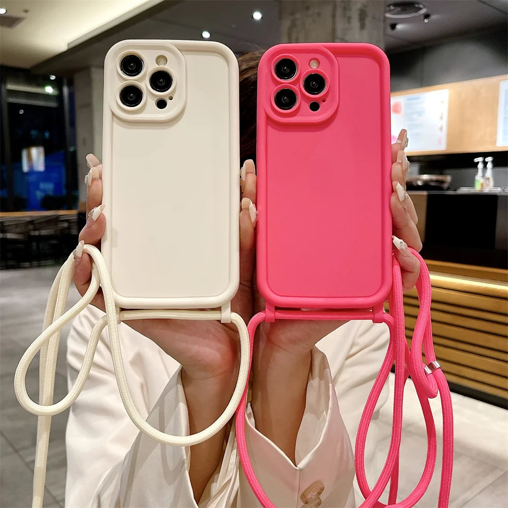Coque iPhone avec Lanière Ajustable – Anti-Choc, Anti-Rayures et Antidérapante